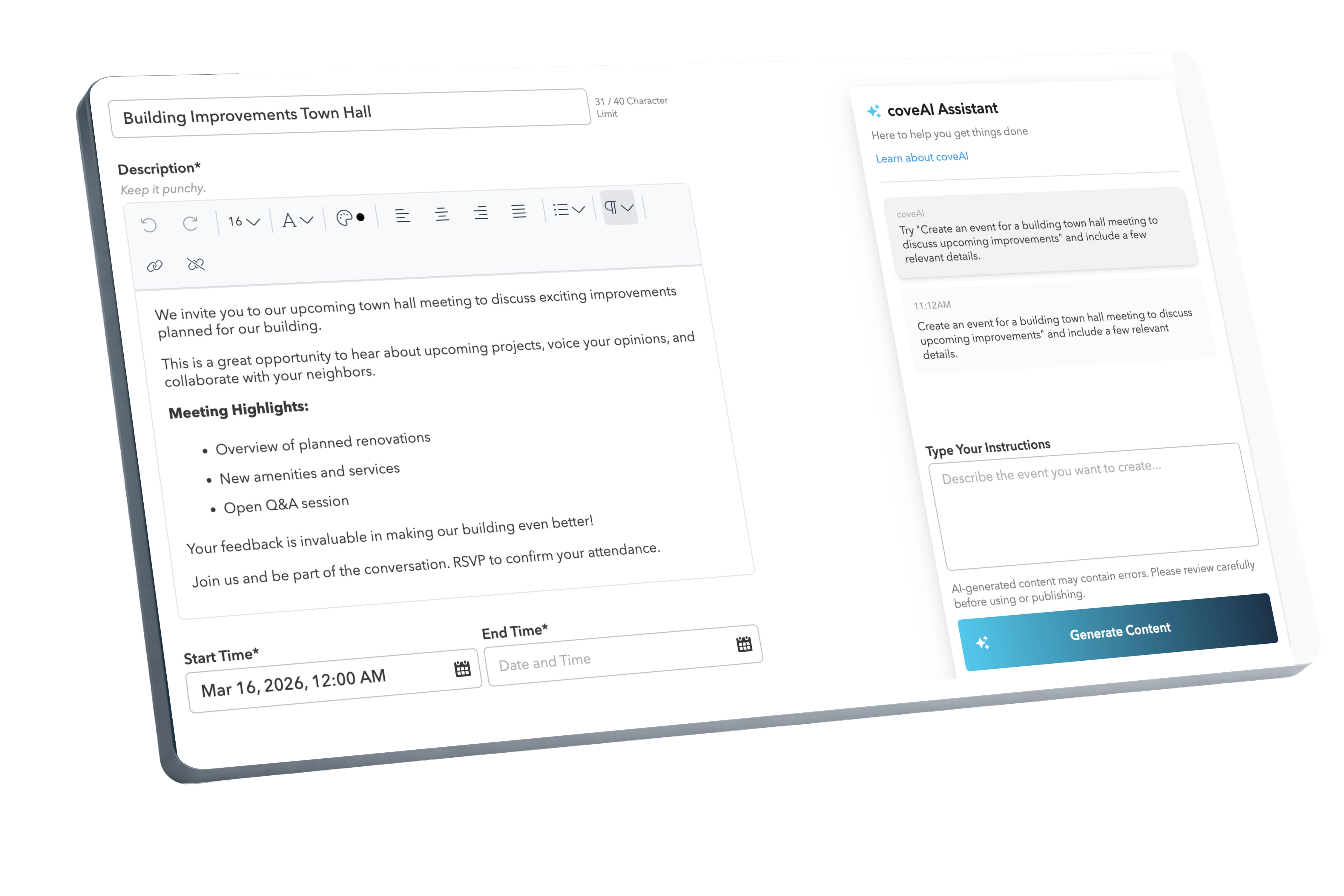 CoveAI Assistant